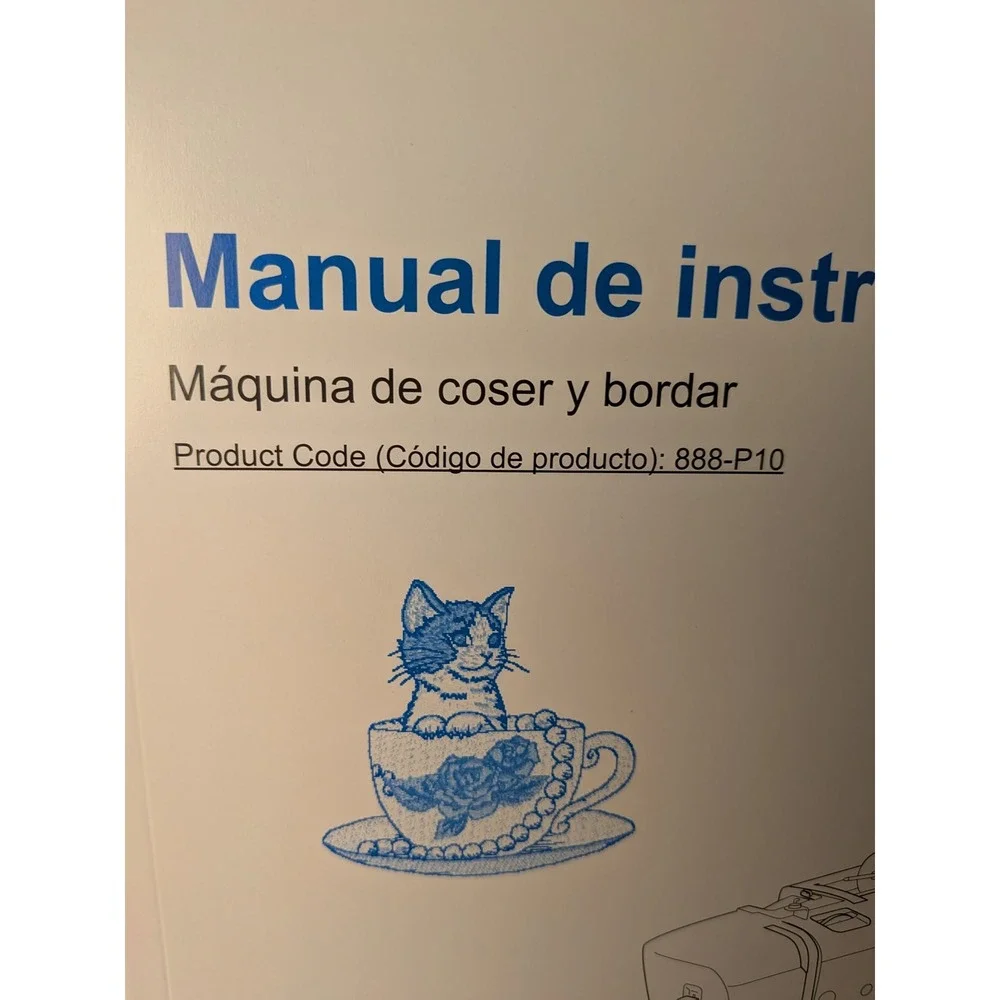 Brother Sewing Embroidery Machine Manuals Spanish French 888-P10 Instruction Set
